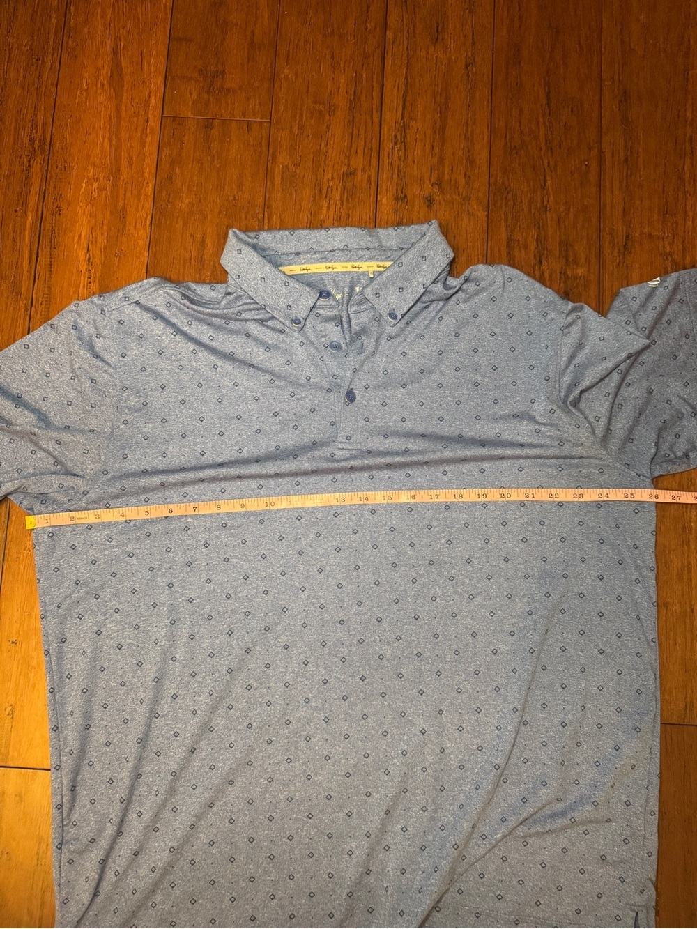 Walter Hagen 11 Majors Blue Geometric Performance Golf Polo Shirt XL - Picture 8 of 9